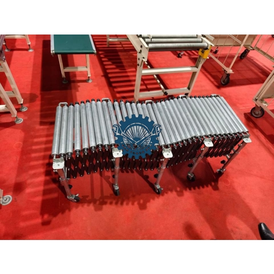 Băng tải con lăn di động xếp